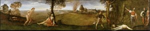 La leyenda de Polidoro El bosque de Polidoro, ca 1506-1508 de Titian