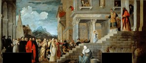 La presentación de la Virgen en el templo de Titian