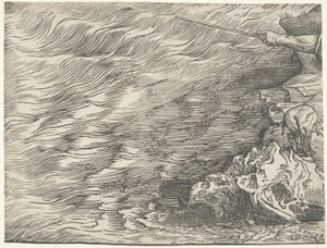 Sumersión del ejército del Faraón en el Mar Rojo de Titian