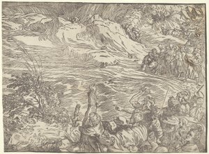 Sumersión del ejército del Faraón en el Mar Rojo de Titian