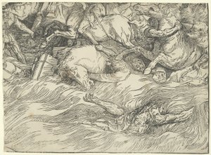 Sumersión del ejército del Faraón en el Mar Rojo de Titian