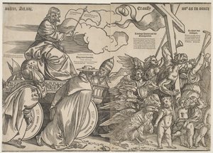 Trompetas y el carro de Cristo, c.1511 de Tiziano Vecelli