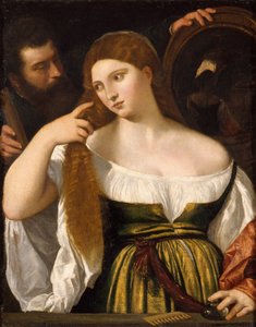 Niña ante el espejo de Tiziano Vecelli