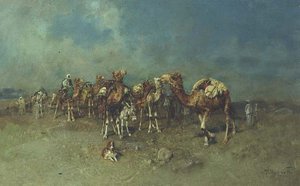 Una caravana árabe de Tito Pelliciotti