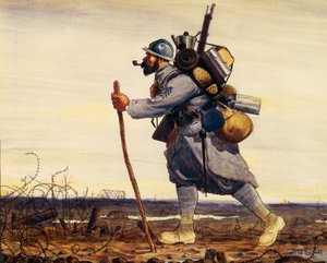 Poilu (soldado) francés de la Gran Guerra