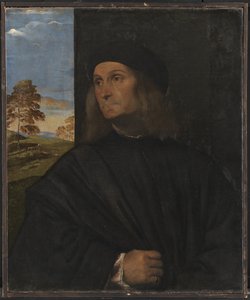 Retrato del pintor veneciano Giovanni Bellini (?) de Tizian