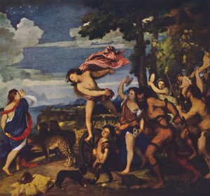 Baco y Ariadna, 1520-1523 de Tiziano Vecelli