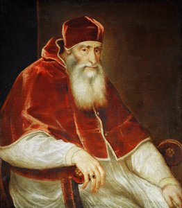 Retrato del Papa Pablo III Farnese, 1543 de Tiziano Vecelli