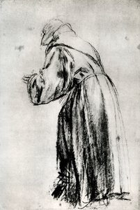 Estudio para el San Bernardino en la pintura votiva del Dogo Gritti, c1535, 1937 de Tiziano Vecelli