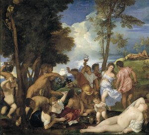 La bacanal de los andrios, 1523-1526 de Tiziano Vecelli