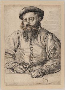 Retrato de un hombre barbudo de Tobias Stimmer