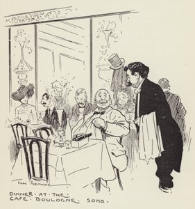 Cena en el Café, Boulogne, Soho de Tom Browne