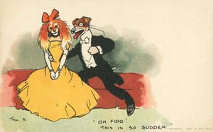 Perros vestidos como una pareja romántica de Tom Browne