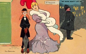 Mi esposa no me deja (cromolitografía)
