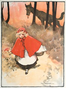 Escena de Caperucita Roja, 1900 de Tom Browne