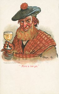 Escocés levantando un vaso