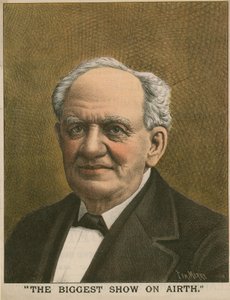 Retrato de P T Barnum, El Espectáculo Más Grande de la Tierra de Tom Merry