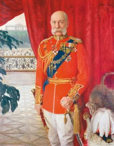 El emperador Francisco José I con el uniforme de gala de un mariscal de campo británico de Tom von Dreger