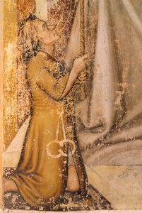 Representación de donantes (detalle de San Romualdo) de Tomaso da (late 15th century) Modena