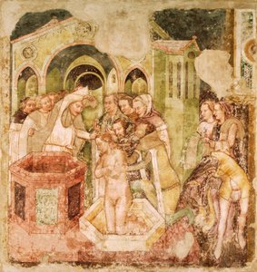 Leyenda de Santa Úrsula: Bautismo del Príncipe de Inglaterra de Tomaso da (late 15th century) Modena