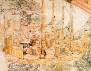 Navegando hacia Roma, detalle de Historias de Santa Úrsula de Tomaso da (late 15th century) Modena