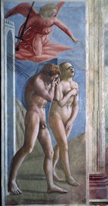 Adán y Eva expulsados del Paraíso