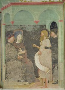 San Juan Bautista reprendiendo a Herodes y Herodías por su adulterio, 1435