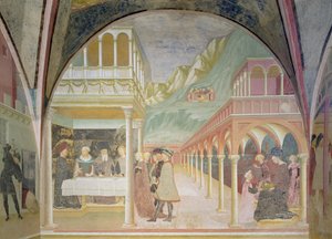 El banquete de Herodes, del ciclo de la vida de San Juan Bautista