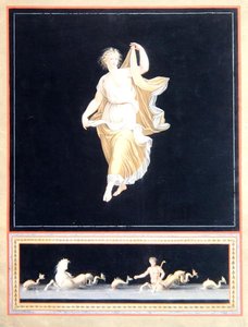 Copia de una pintura alegórica pompeyana, diseño de papel tapiz panorámico, c.1790 de Tommaso Piroli