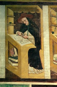 Monje Dominicano en su Escritorio, del Ciclo de "Cuarenta Miembros Ilustres de la Orden Dominicana", en la Sala Capitular, 1342 de Tommaso da Modena