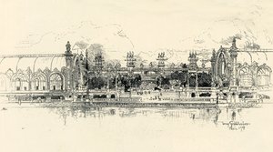 Los pabellones de horticultura y silvicultura por Tony Grubhofer, 1900 de Tony Grubhofer