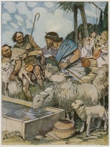 Y él hizo que los pastores dejaran beber a los rebaños de las pastoras de Tony Sarg