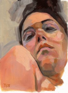 Retrato de una mujer contemplativa