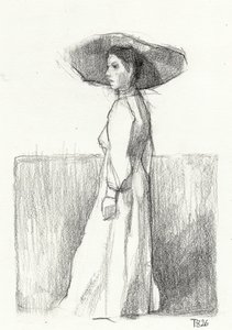 Boceto de una mujer elegante