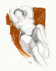 Boceto de desnudo expresivo
