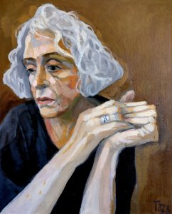 Mujer mayor pensativa de Tore Bahnson