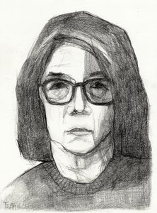 Retrato de una mujer pensativa de Tore Bahnson
