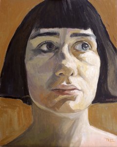 Retrato de una mujer pensativa