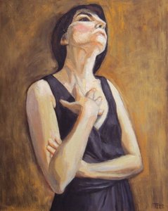 Retrato de una mujer pensativa