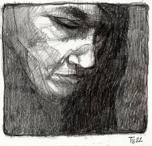 Boceto de contemplación tranquila de Tore Bahnson