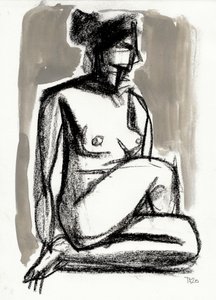 Desnudo sentado en silencio de Tore Bahnson