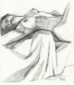 Desnudo recostado sereno de Tore Bahnson