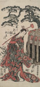 Escena de una Shosa (Acto de baile) de Torii Kiyohiro