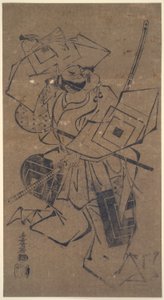 Ichikawa Danj?r? II en un papel de aragoto (juego rudo) de Torii Kiyomasu
