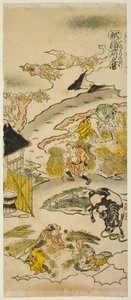 Otoño: Cosecha de arroz (Aki: inekari no zu), No. 3 de la serie "Las cuatro estaciones de los agricultores (Shiki no hyakusho)"