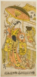 El actor Takinaka Utagawa (Kasen) de Torii Kiyomasu II