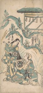 Ichimura Kamezo y Arashi Tomonosuke, ca. 1748 de Torii Kiyomasu I