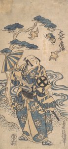 El actor Otani Hiroji como Honda Harunaga, ca. 1745 de Torii Kiyomasu I