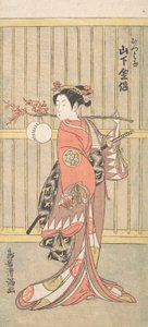 El Actor Yamashita Kinsaku en el Papel de Mutsuhana de Torii Kiyomitsu