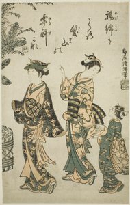 Pasear en Año Nuevo de Torii Kiyomitsu I